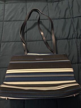 Preswick and Moore Nautical Striped Tote Bag in Blue & white